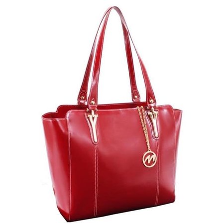 MCKLEINUSA McKlein 97516 Alicia Leather Shoulder Tote; Red 97516